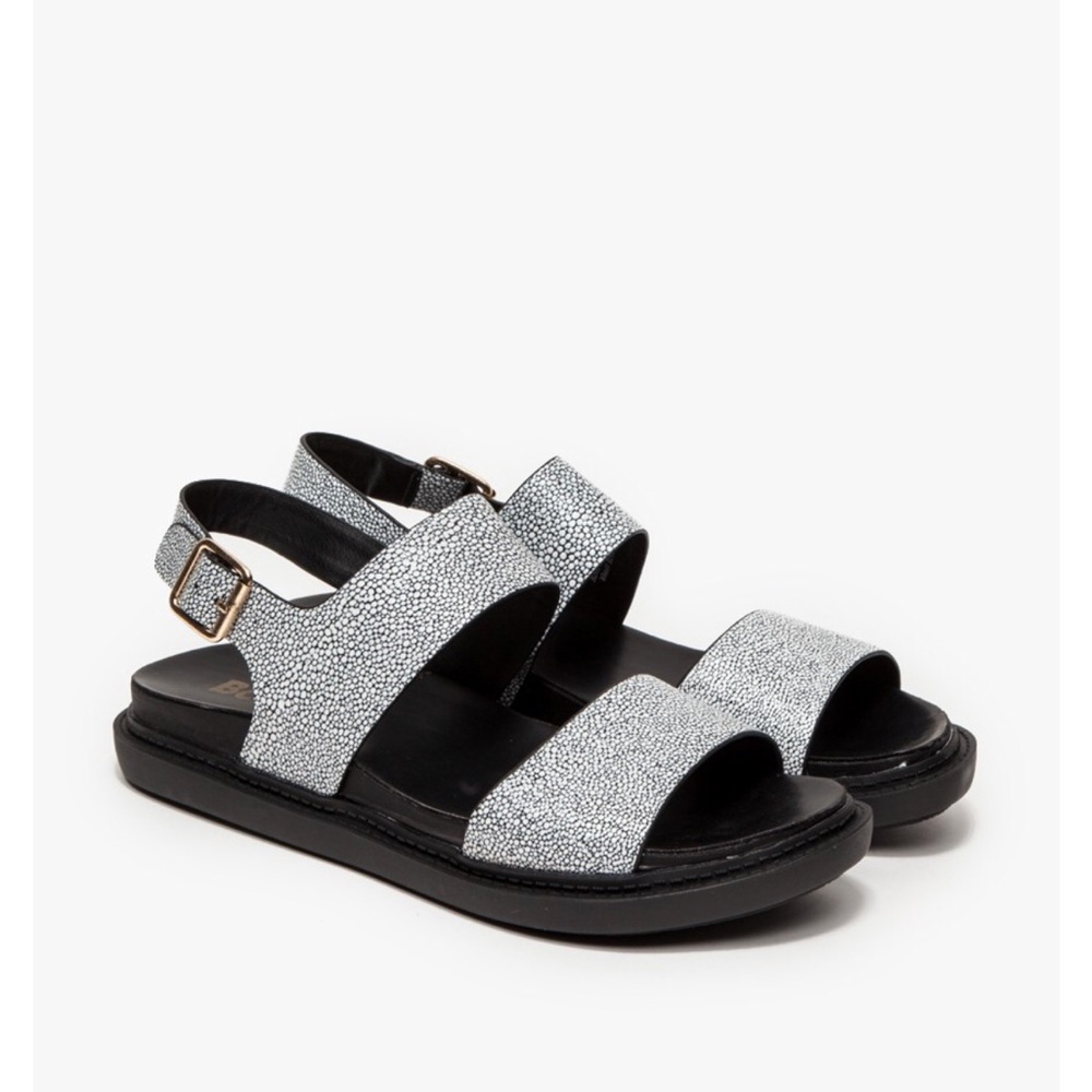 Two Strap Slingback Flat Platform Sandal - Picture 4 of 6